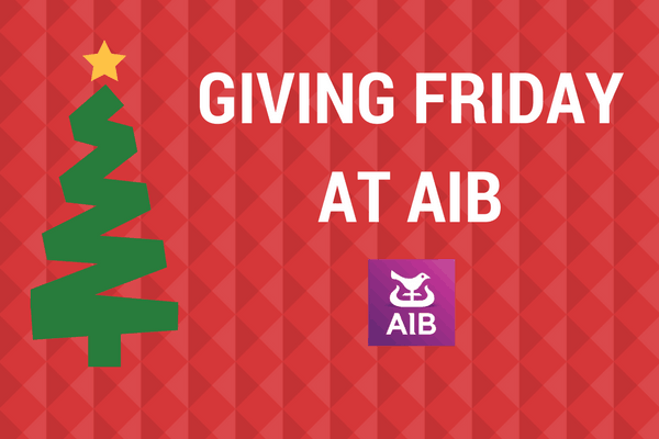 Christmas Tree and AIB Logo - Giving Friday at AIB